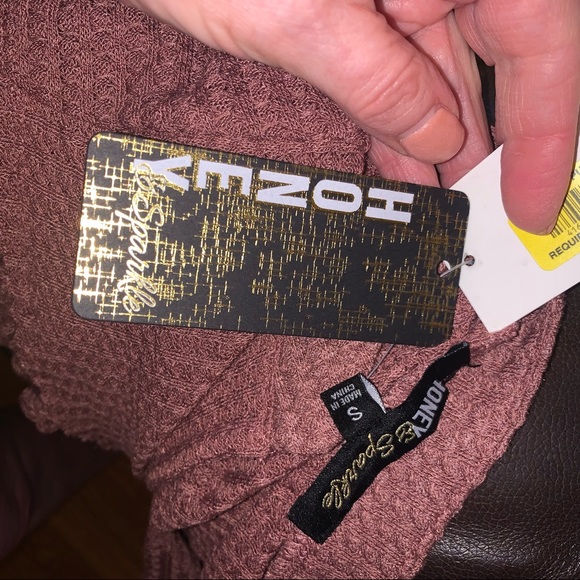 Womens Honey & Sparkle rust/pinkesh color top size small NWT - Picture 7 of 8